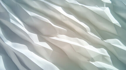 Poster - Abstract overlay texture of white creased paper for background and design