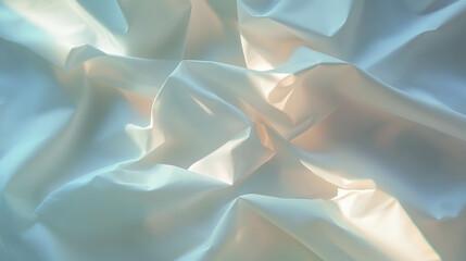 Poster - Abstract overlay texture of white creased paper with sharp details for creative design