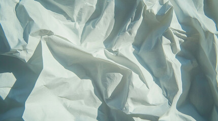 Poster - White crinkled paper texture with embossing for creative design