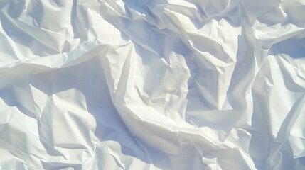 Poster - Abstract white crinkled paper texture for creative design projects