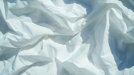 Poster - Soft white crinkled paper texture for creative design projects