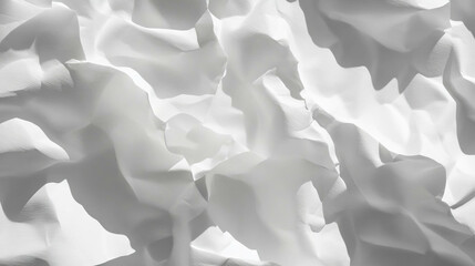 Aufkleber - Abstract white crumpled paper texture for creative design projects