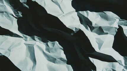 Poster - Abstract overlay texture of white crushed and torn paper for creative design projects