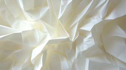 Poster - Abstract overlay texture of folded and torn white paper for creative background design