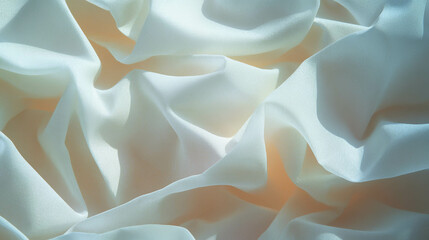 Aufkleber - Abstract composition of white folded and torn paper texture for art and design