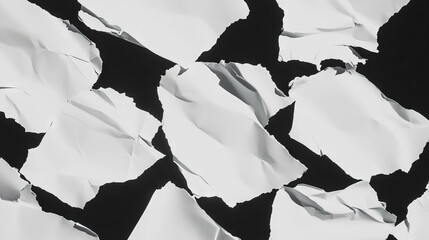 Poster - Abstract crumpled white paper texture for creative design projects