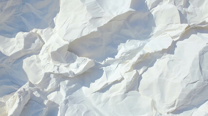 Aufkleber - Overlay texture of heavily crumpled white paper for design and background use