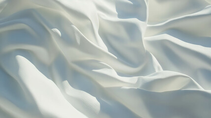 Poster - Elegant white wrinkled paper texture for design and background concepts