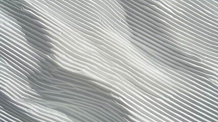 Poster - Minimalist ribbed white texture overlay for design projects