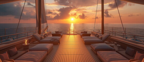 Wall Mural - a spacious ocean catamaran with stretched main sai_001
