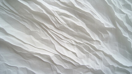 Poster - Abstract textured white surface with wavy ribbed patterns for design and overlay