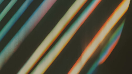 Poster - Abstract angled ribbed craft paper texture with colorful lighting