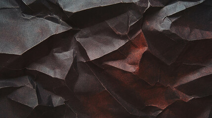 Poster - Abstract crumpled paper with dark textured surface for background design