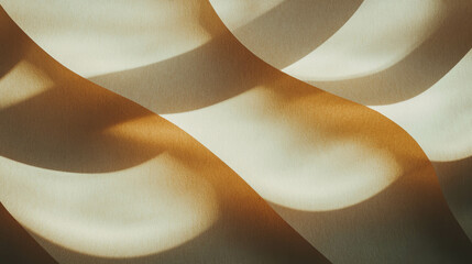 Poster - Abstract curved pattern with rounded intersecting ridges in soft light