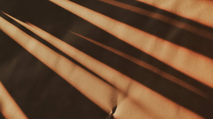 Poster - Abstract shadow patterns of sharp angled ribbed craft texture