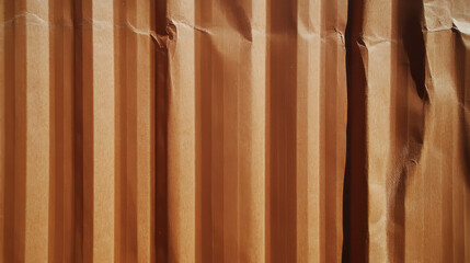 Poster - Vertical ribbed kraft paper texture for creative design and craft projects