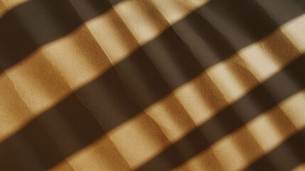 Poster - Ribbed craft paper texture with warm shadow pattern for design background
