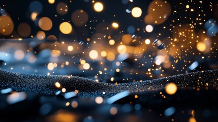 Poster - Dynamic sparkling light events abstract background visual art creative environment close-up viewpoint illuminative concept for seo impact