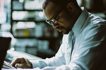 Poster - A person typing away on their laptop, great for stock photos of professionals or people learning online