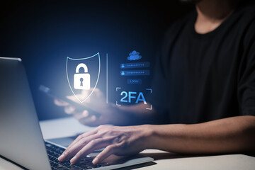 cybersecurity concept, user privacy security and encryption, secure internet access Future technology and cybernetics, screen padlock.