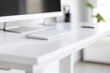 Poster - a typical office setup with a desktop computer and peripherals