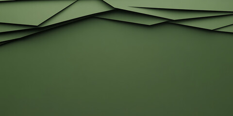 Leinwandbilder - Minimalist overlapping shapes in shades of green. Modern, abstract design with geometric patterns. Ideal for backgrounds and creative projects.