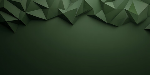 Leinwandbilder - Abstract, dark green polygon background for website or graphic design. Contemporary style and dark color provides a somber and clean aesthetic.