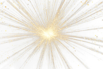 Poster - Golden light burst explosion on Transparent  background.
