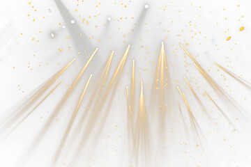 Aufkleber - Golden stage lights beams & confetti.