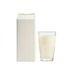 Poster - Fresh milk in glass next to carton, showcasing simple and clean design. Perfect for breakfast or cooking