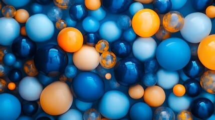 Poster - vibrant sphere clusters enchanting colorful abstract digital artwork with mesmerizing gradient patte