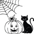 © khurshia - halloween cat with pumpkin