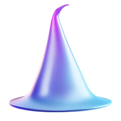 Poster - Purple and blue geometric cone shape on a white background with shadow effects isolated on transparent background..