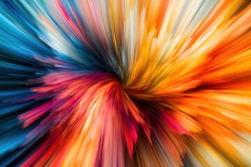 Poster - vibrant swirl of colors creating an abstract explosion of motion and energy
