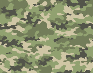 Wall Mural - green camouflage trend seamless pattern, army modern background, texture for printing clothes, paper