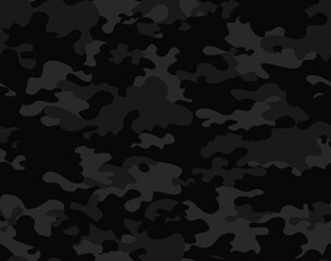 Wall Mural - camouflage background. dark seamless vector pattern