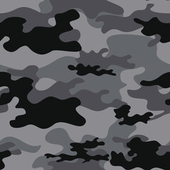 Wall Mural - vector camouflage gray pattern, classic army background, stylish street print