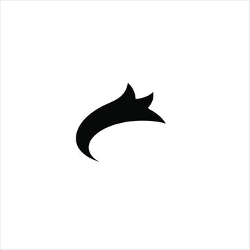 A sleek and modern black crown logo with a minimalist design.