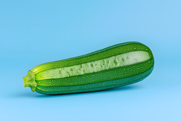 Wall Mural - A zucchini isolated on a white background. Vegetables. Healthy food. Vegan food