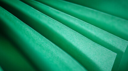 Poster - Abstract green ribbed paper texture for creative background and design