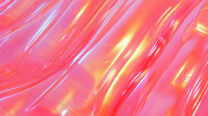 Poster - Vibrant neon pink ribbed texture for creative design and decoration