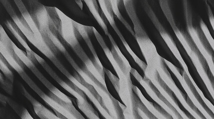 Poster - Abstract ribbed grey paper texture with dynamic shadows for creative design projects