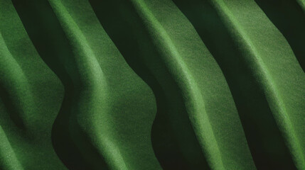 Poster - Wavy texture of coarse ribbed green paper for creative design projects