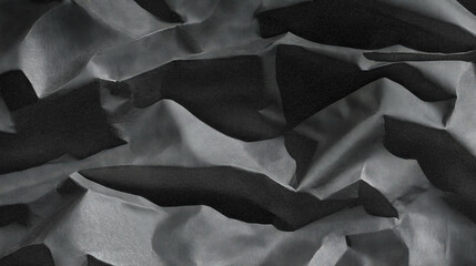 Poster - Abstract grey wavy ribbed paper texture for creative background design