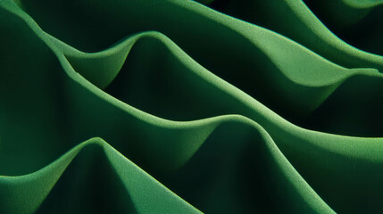 Poster - Deep ribbed green paper texture for artistic and graphic design