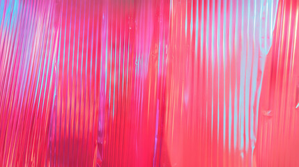 Poster - Vivid neon magenta ribbed plastic texture background for creative design