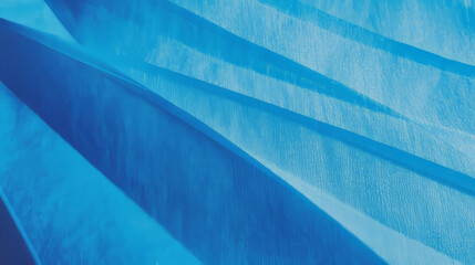 Aufkleber - Abstract composition of fine ribbed blue paper texture with dynamic light and shadow play