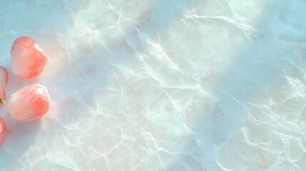 Poster - Soft pastel formica texture with gloss finish and peaches
