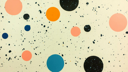 Poster - Colorful speckled formica pattern with abstract circles design