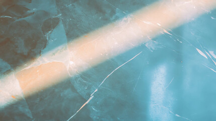 Poster - Abstract light beam on teal textured formica surface for background design